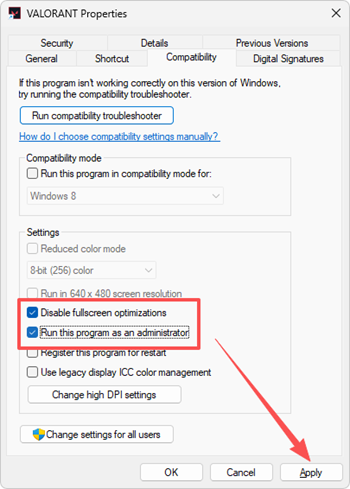 run VALORANT as administrator to fix VAN 79 error
