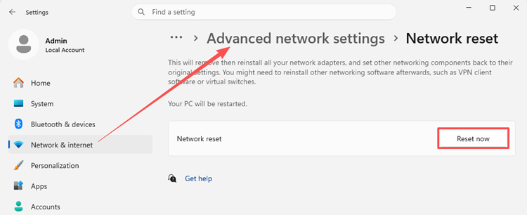 reset Windows network settings to fix VALORANT VAN 79
