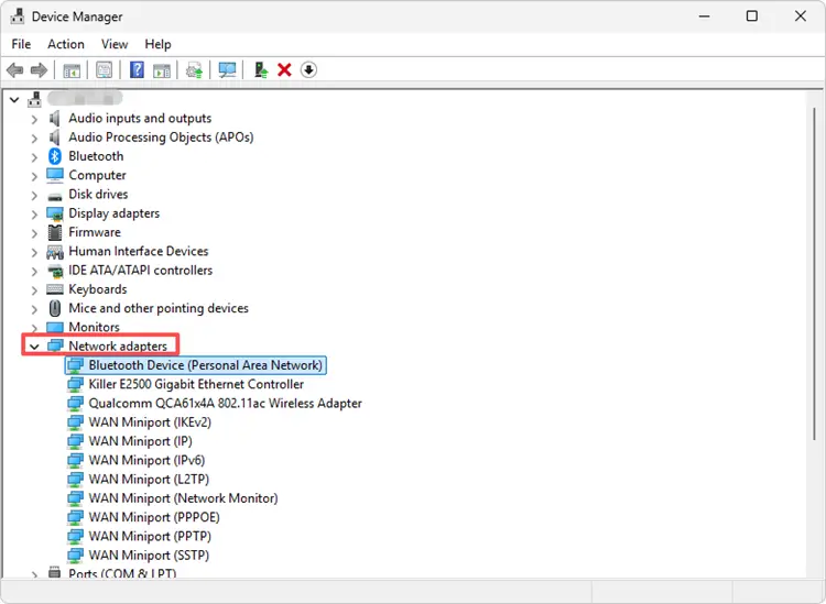 update network adapter driver for VALORANT connection error VAN 79