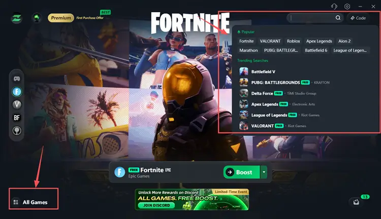 Search for your game