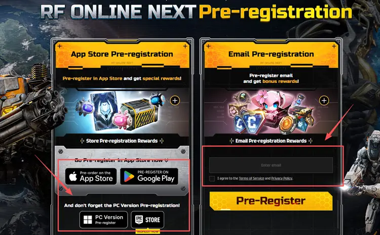 Rf online next pre register