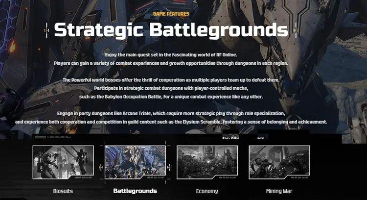 Strategic battlegrounds in rf online next