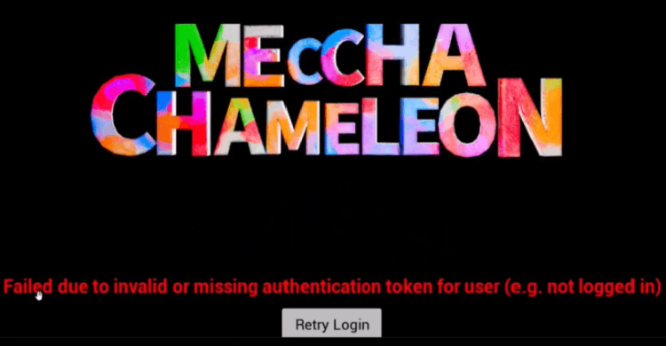 Example of the authentication error in-game