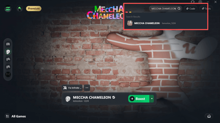 Search for MECCHA CHAMELEON in LagZapper.