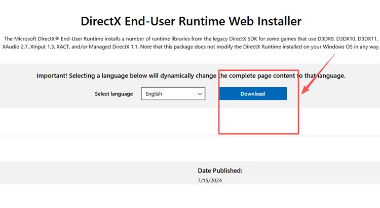 Download the DirectX