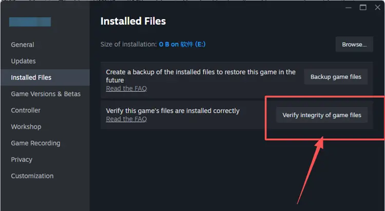 Verify game files