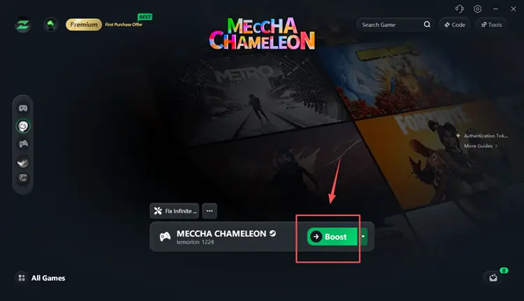 Boost MECCHA CHAMELEON with lagzapper