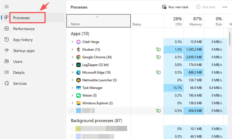 Open Task Manager