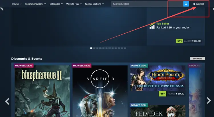Open your wishlist