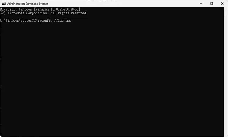 Flush dns cache in cmd