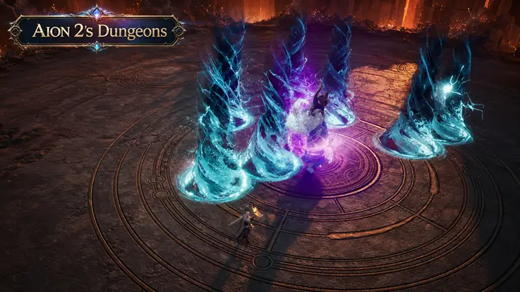 Aion 2 dungeon and Abyss PvP gameplay