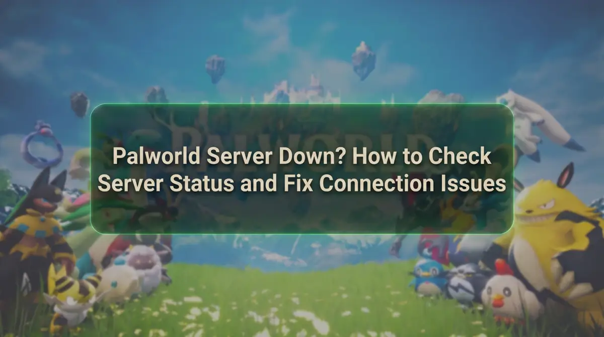 Обложка о проблеме недоступности сервера Palworld