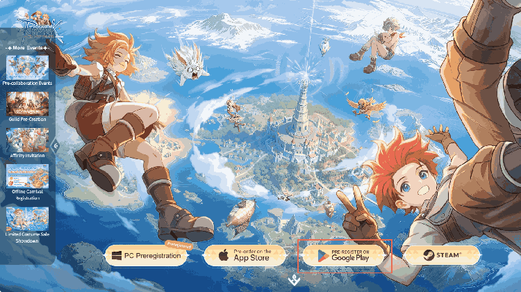 Нажмите «PRE-REGISTER on Google Play»