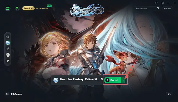 Boost Granblue Fantasy Relink with LagZapper