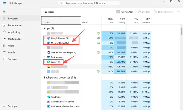 Identify bandwidth heavy apps
