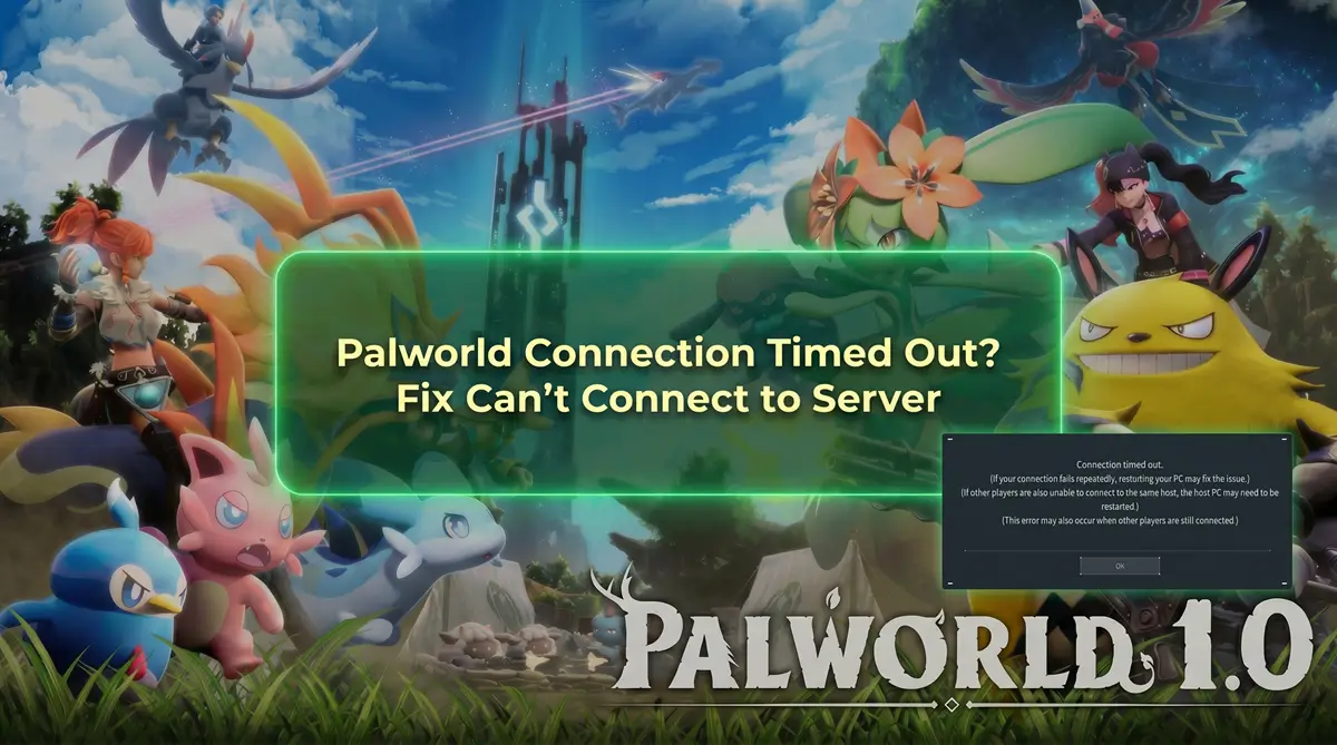 Palworld connection timed out and failed to connect error