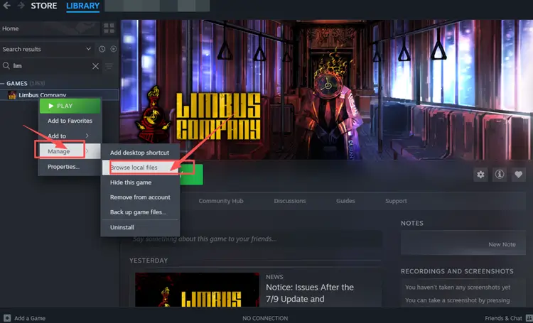 Open local files on steam