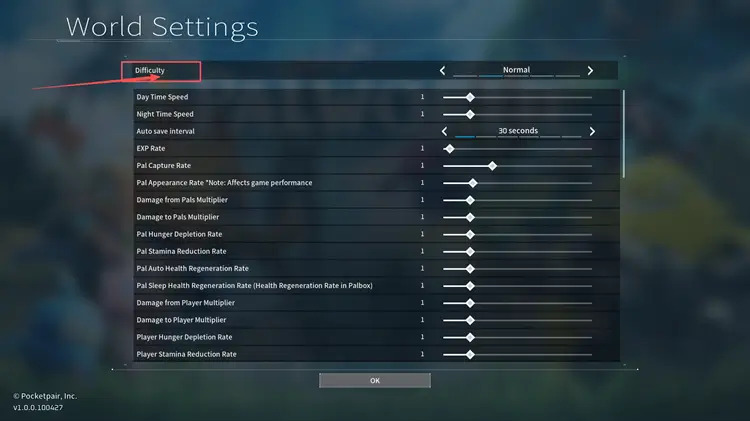 Adjust your world settings