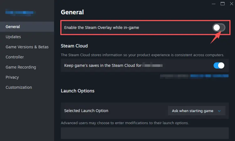 Disable the Steam Overlay for Palworld