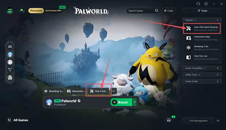 One click mod cleanup tool in LagZapper