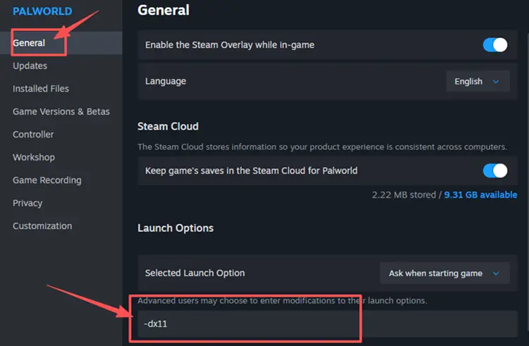 Forcing the game to launch with DX11