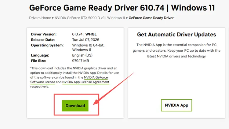 Download your graphics card driver