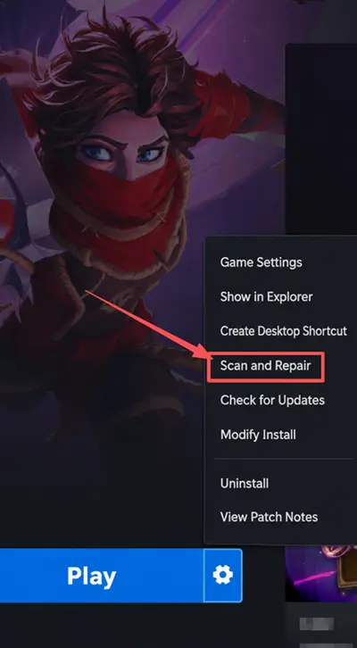Open Scan and Repair for Hearthstone
