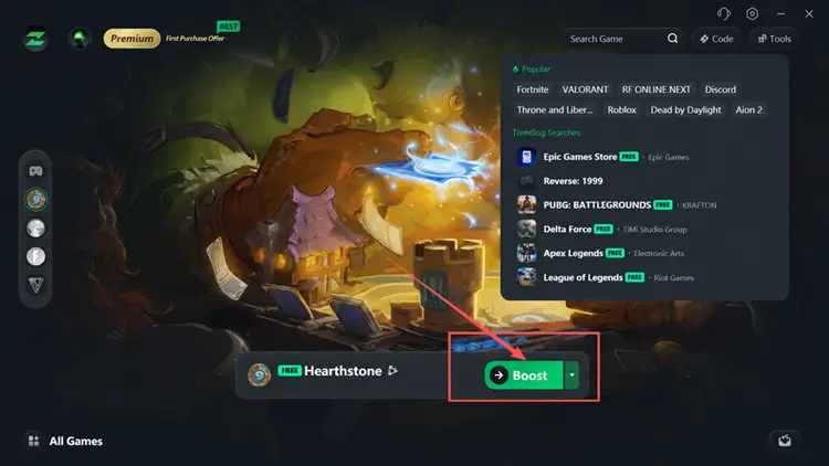 Boost Hearthstone with LagZapper