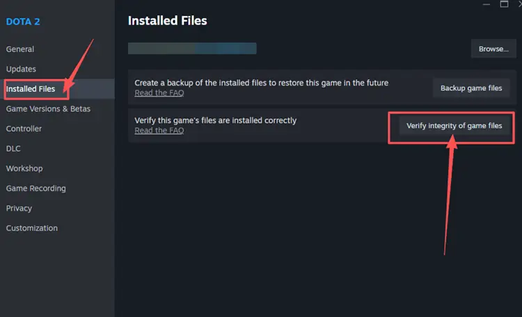 Verify the integrity of game files