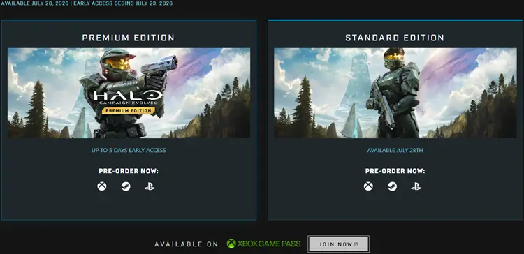 Halo Campaign Evolved early access editions