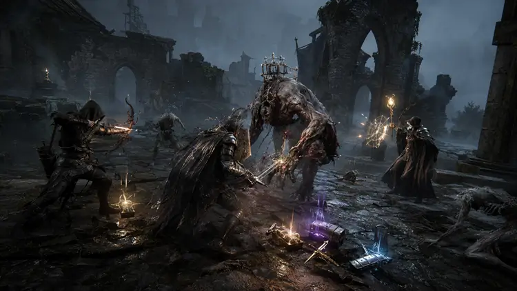 Gyldhunters fighting and looting