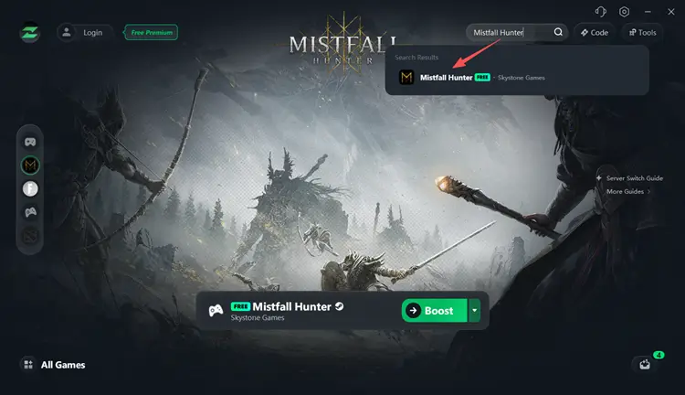 Search for Mistfall Hunter in LagZapper