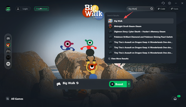 Searching for Big Walk in LagZapper