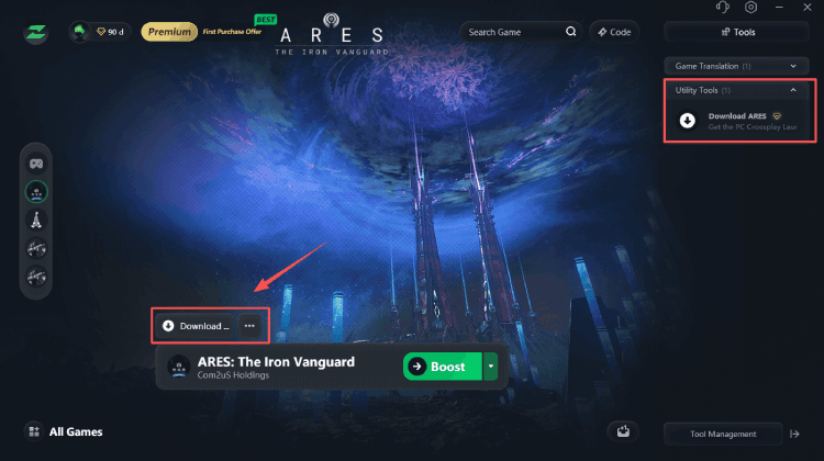 Найдите эксклюзивную ссылку для загрузки Crossplay Лаунчера в клиенте LagZapper