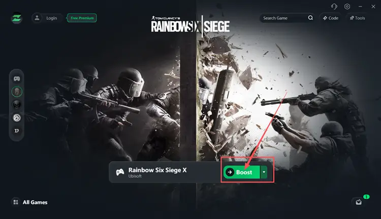 Boost a supported Ubisoft game before launching