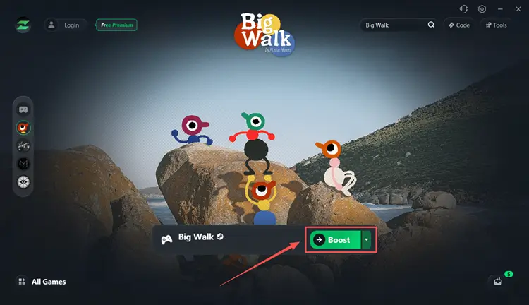 Boost Big Walk with a recommended LagZapper node
