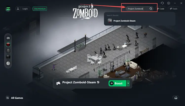 Search for Project Zomboid in LagZapper