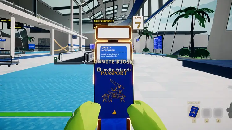 Приглашение друзей из Steam через Invite Kiosk в Airport игры PEAK