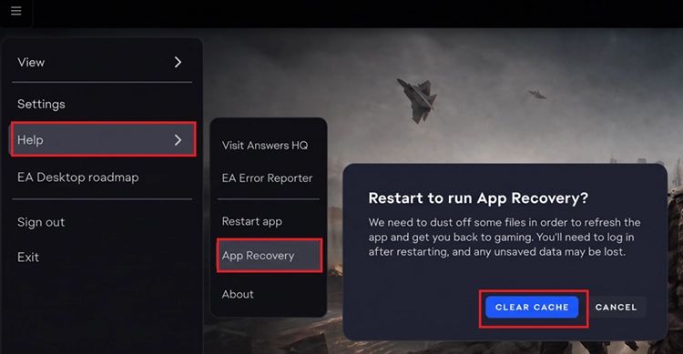 Clear EA app cache to fix Battlefield 6 crashing