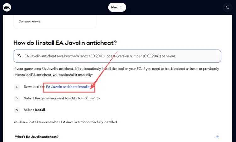 Install EA Javelin anticheat for Battlefield 6