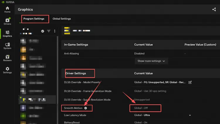 Disable NVIDIA Smooth Motion for Battlefield 6