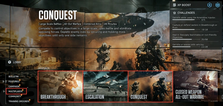 Open Battlefield 6 Multiplayer to play Wake Island