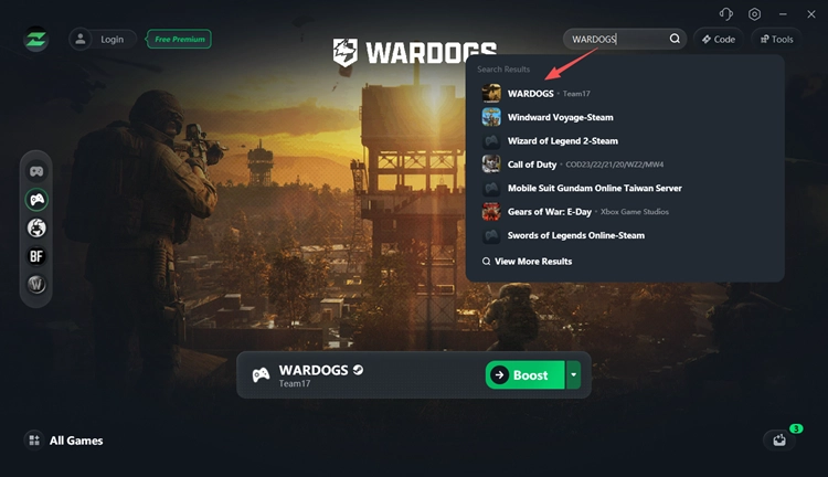 Search for WARDOGS in LagZapper