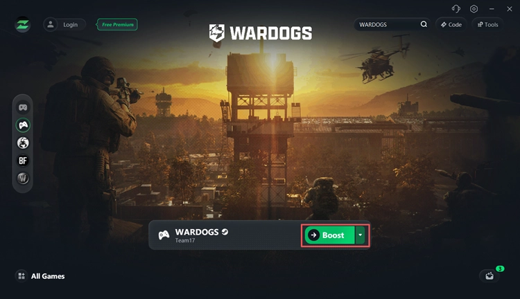 Boost WARDOGS connection with LagZapper