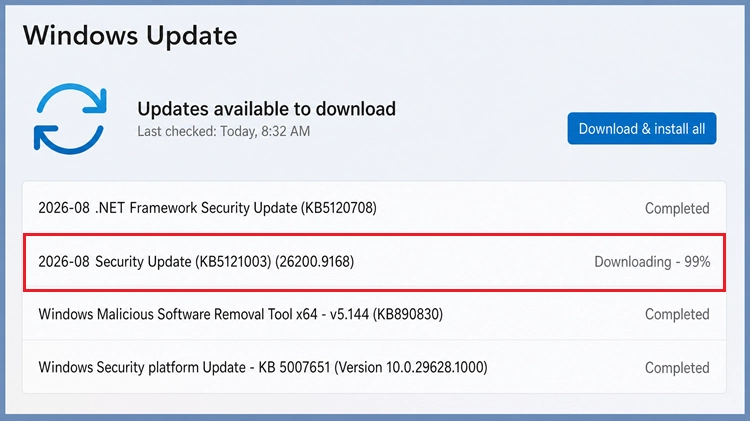KB5121003 in Windows 11 Update history