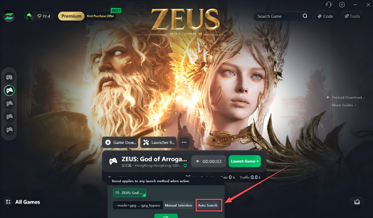 Method 1: Re-detect ZEUS: God of Arrogance via LagZapper