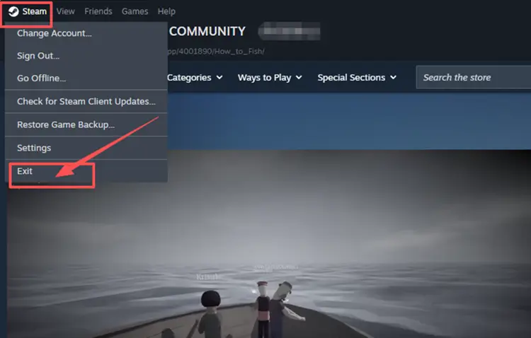 Полное закрытие Steam