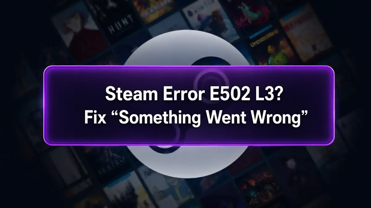Steam Error E502 L3 and Something Went Wrong fixes