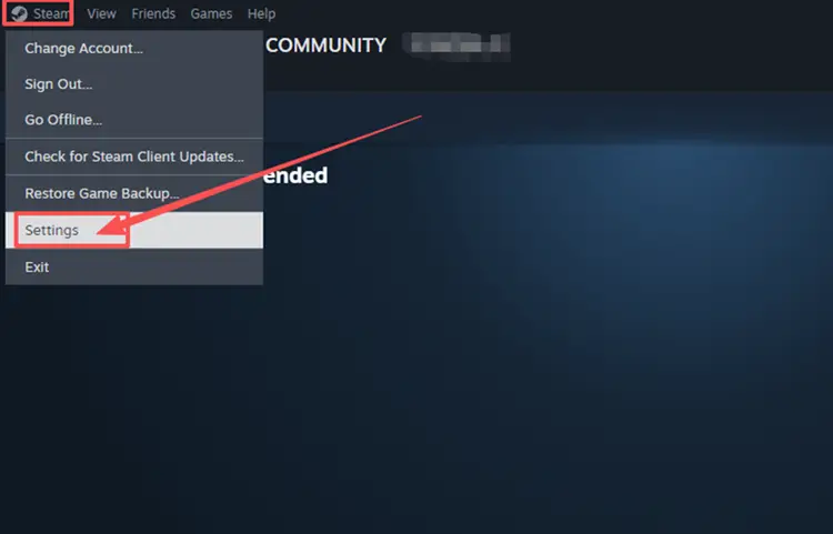Open Steam In Game settings