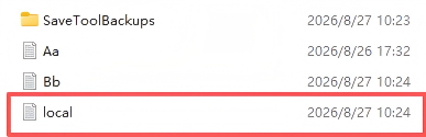 select the local.text file.
